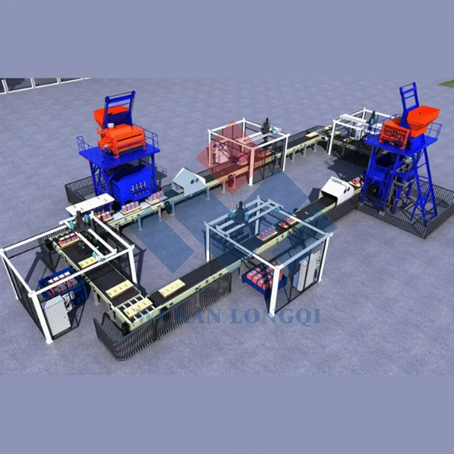 Máquina automática de produção de tijolo de barro